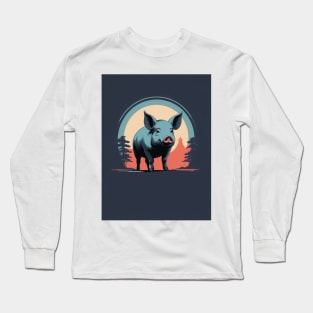 Pig 1 - Japanese Old Vintage Long Sleeve T-Shirt